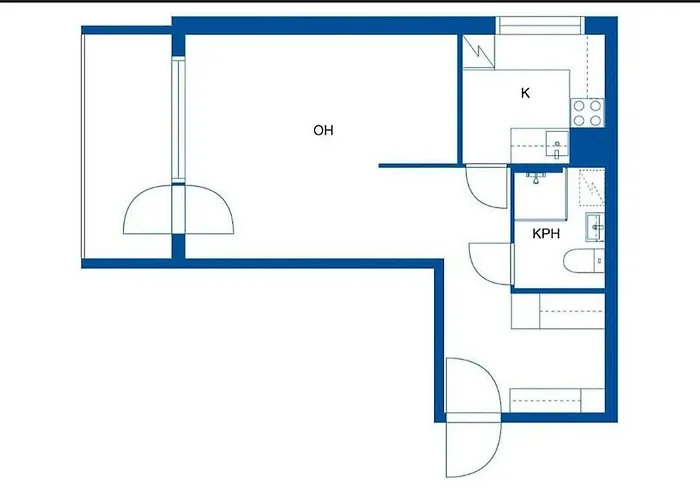 Valoisa Yksioe Parvekkeella *